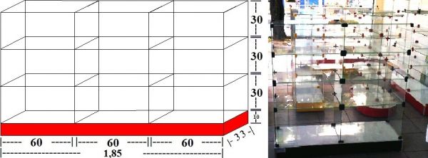 Balcão 1,80m - 3 Alturas