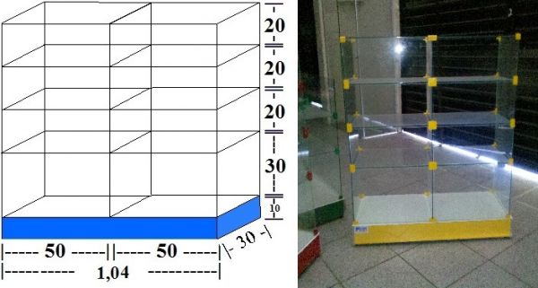 Balcão 1,00m - 4 Alturas