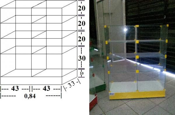 Balcão 80cm - 4 Alturas